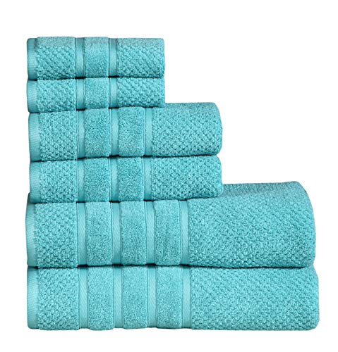 100% Cotton 6-Piece WAFFLE Bath Towel Set