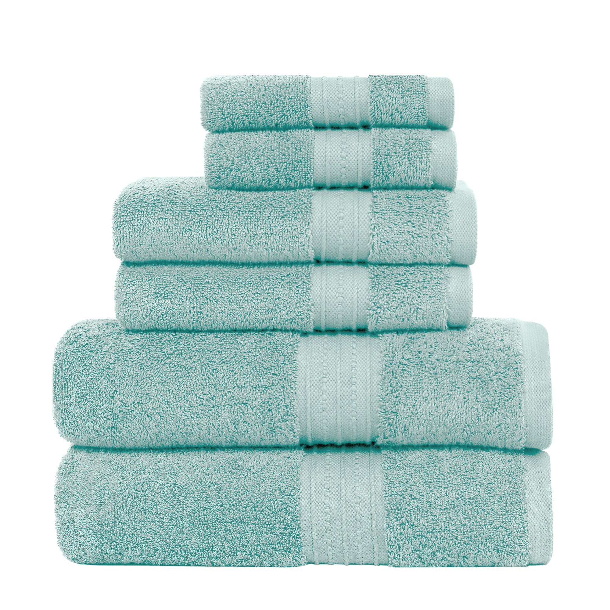 100% Cotton 6-Piece Quick Dry Bath Towel Set