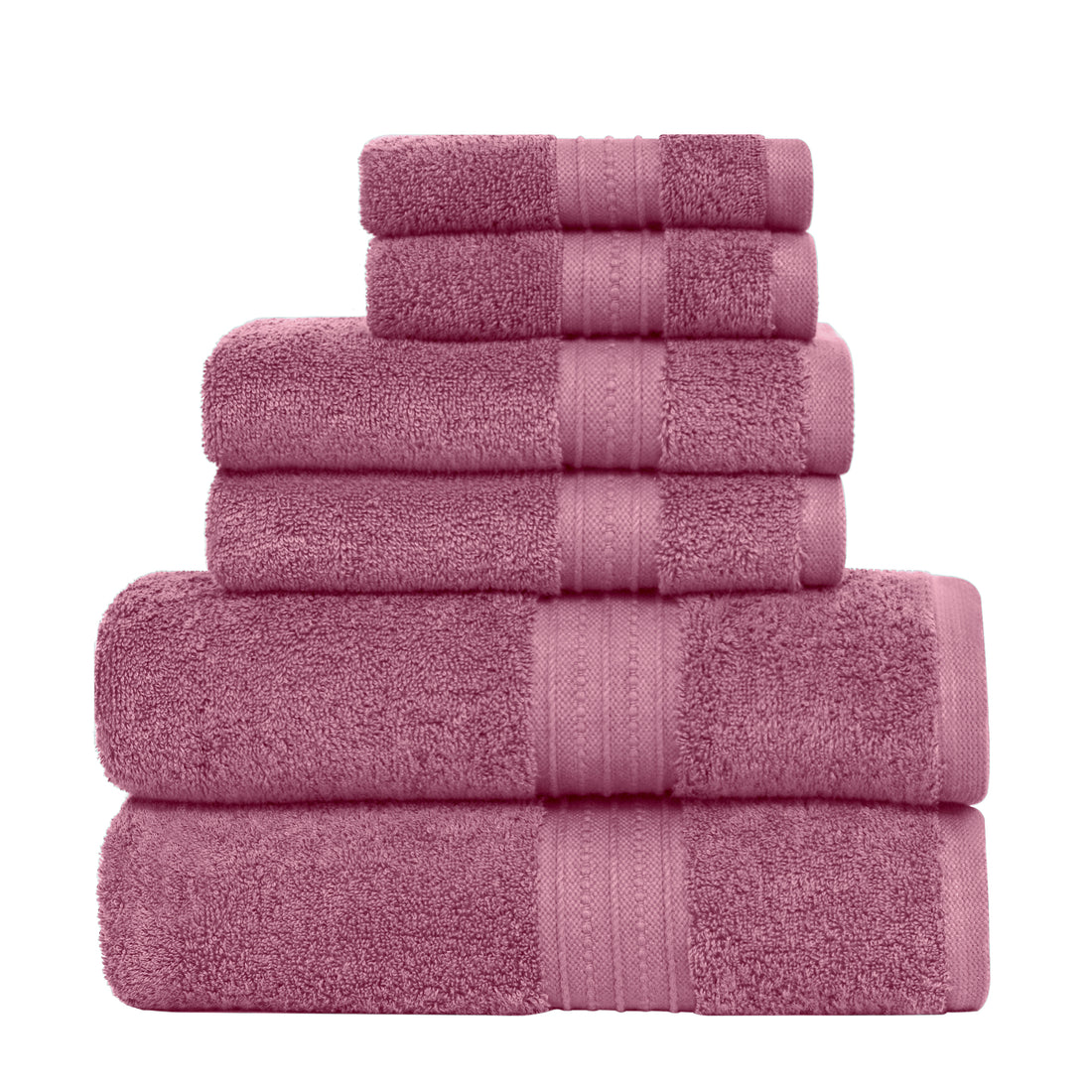 100% Cotton 6-Piece Quick Dry Bath Towel Set